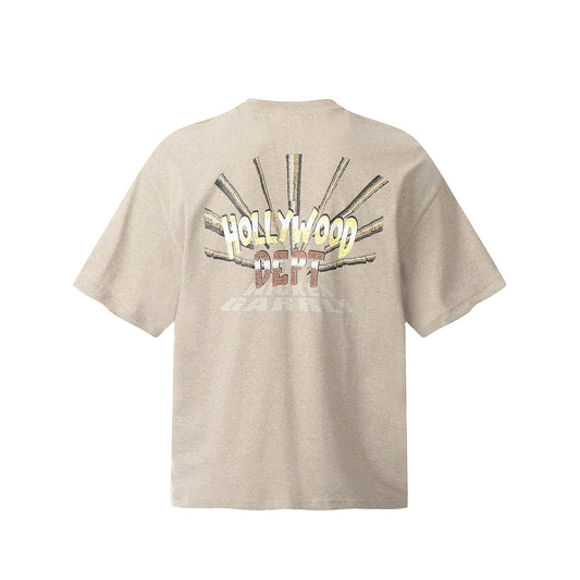 GALLERY Dept 24ss T-Shirt - Beige Unisex Streetwear Limited Edition - Introducing the Gallery Dept. Hollywood Dept. Tee, a striking addition to any fashion-forward wardrobe. This