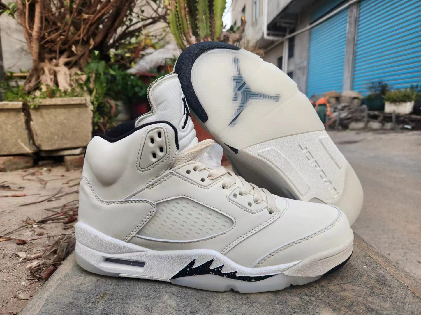Jordan 5 Off-white Unisex Streetwear Limited Edition