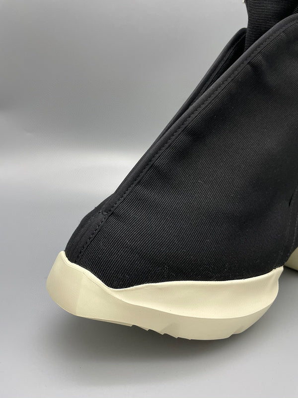 Rick Owens High-top Canvas Boots Jacket - Black Unisex Streetwear Limited Edition - **Rick Owens Black High-Top Canvas Boots: Avant-Garde Elegance** Discover the epitome of avant-garde fashion with
