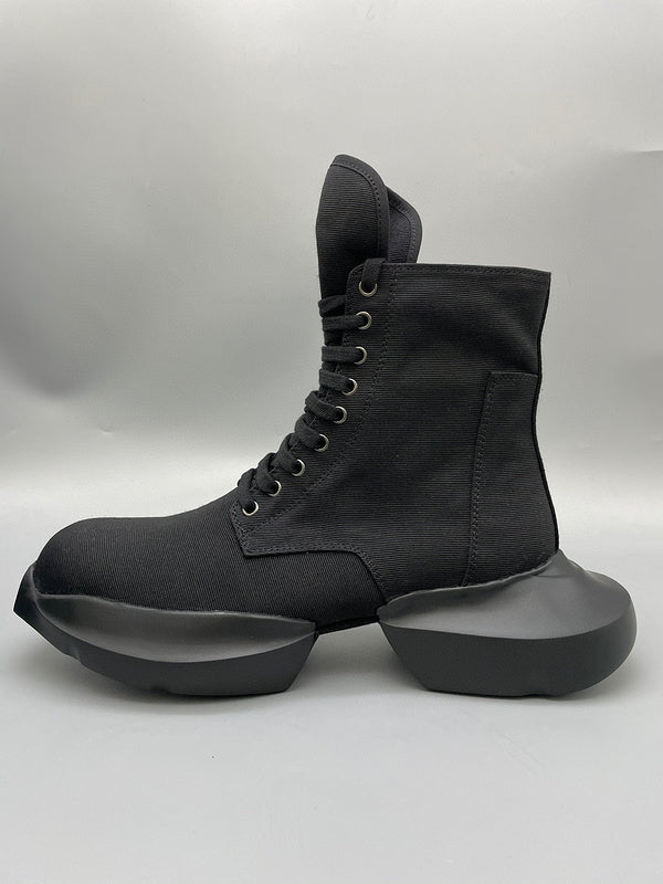 Rick Owens High-top Platform Boots Jacket - Black Unisex Streetwear Limited Edition - **Rick Owens Black High-Top Platform Boots: Futuristic Design with Unmatched Craftsmanship** Introducing the Rick