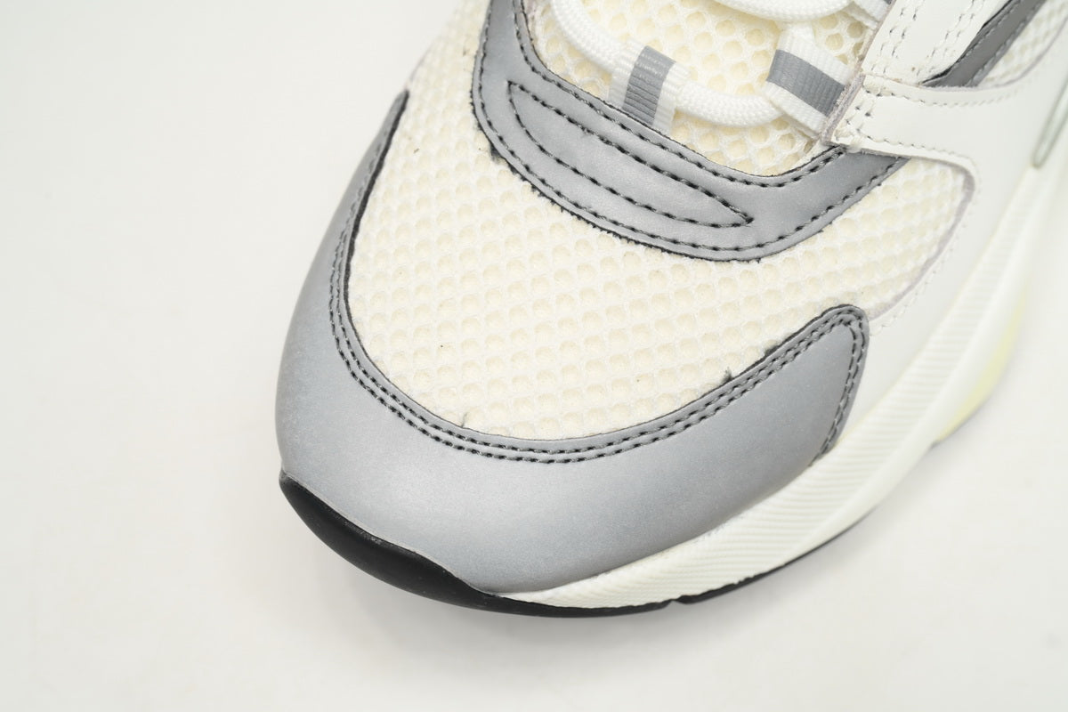 DIOR B22 Silver Sneakers - White Unisex Streetwear Limited Edition