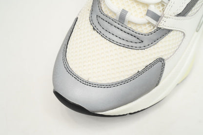 DIOR B22 Silver Sneakers - White Unisex Streetwear Limited Edition