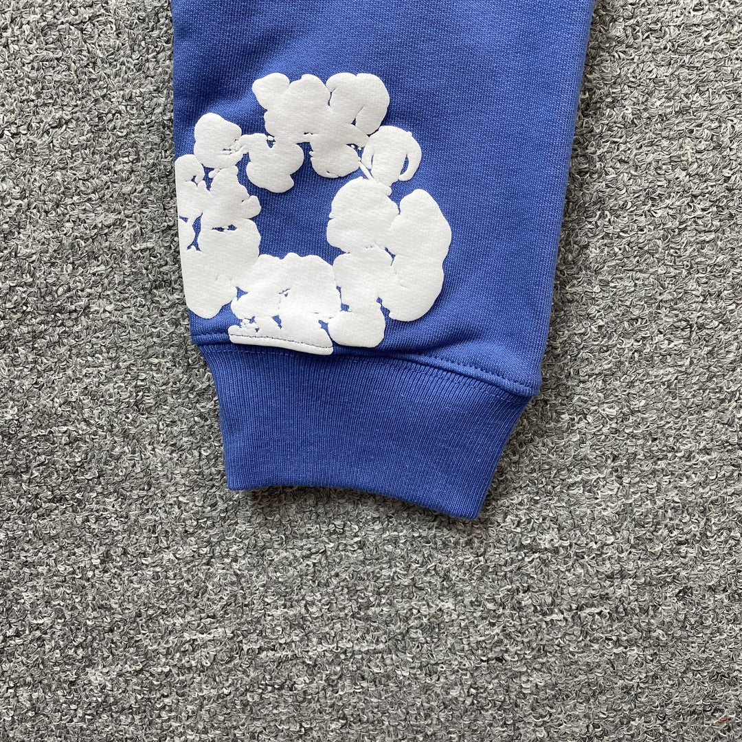 SWEAT À CAPUCHE EN COTON AVEC COURONNE DE JEAN BLEU