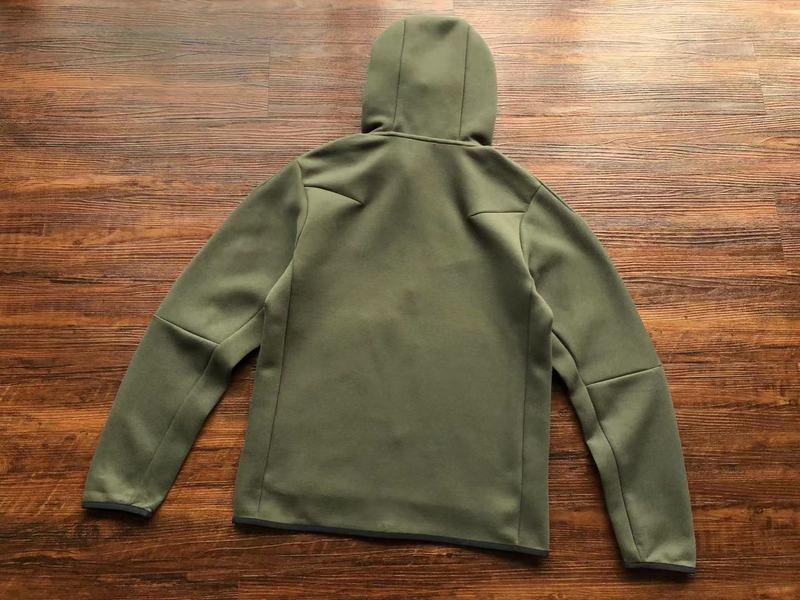 NIKE Tech Fleece Hoodie - Army - Green Unisex Streetwear Limited Edition - The NIKE TECH FLEECE HOODIE ARMY GREEN - REPLICA is a perfect blend of modern