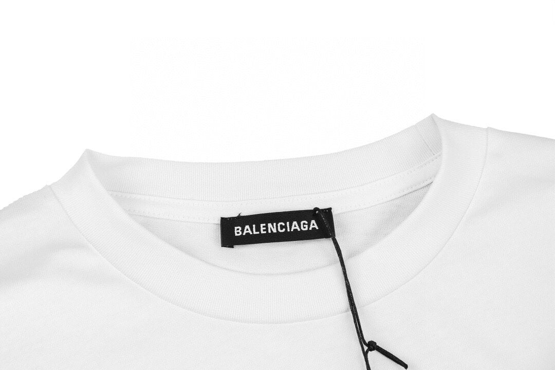 Camiseta Balenciaga con logo Wave (Blanca)