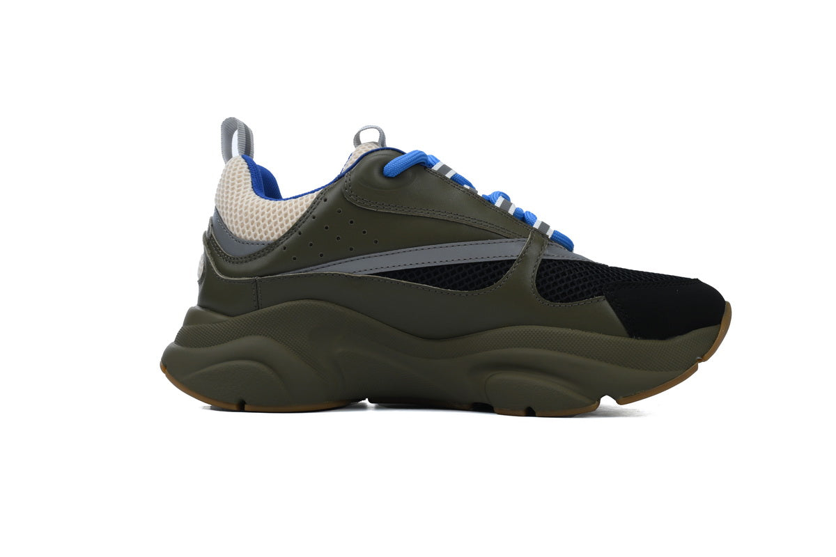 DIOR B22 Olive Sneakers - Blue Unisex Streetwear Limited Edition