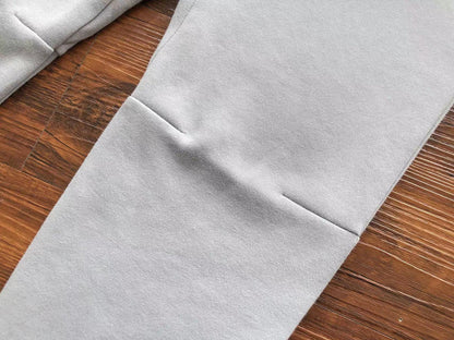NIKE TECH FLEECE PANTS x WOLF GREY/AQUAMARINE/ORANGE - logo - replica sneakers