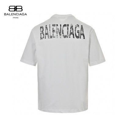 Balenciaga T-shirt - Distressed Logo - Black Unisex Streetwear Limited Edition - <span>This Balenciaga t-shirt features a bold design with a distressed, black graphic logo on the
