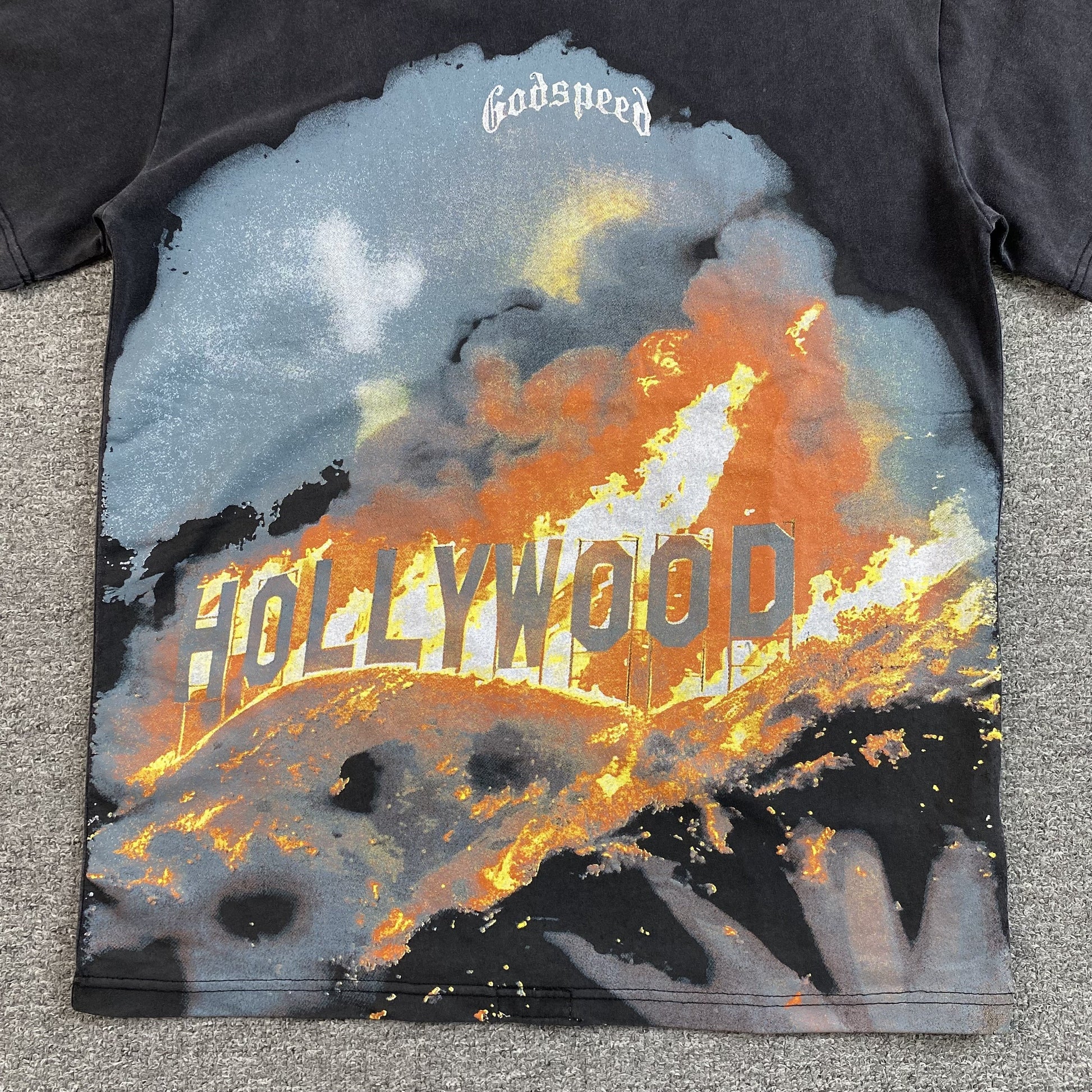 GODSPEED Hollyweird T-shirt Washed - Black Unisex Streetwear Limited Edition