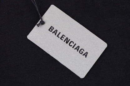 Balenciaga Wave Logo T-shirt (black) Unisex Streetwear Limited Edition - <p dir='ltr'><span>Classic black t-shirt featuring the iconic Balenciaga logo with wave accents in red