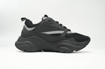 DIOR B22 Silver Sneakers - Black Unisex Streetwear Limited Edition