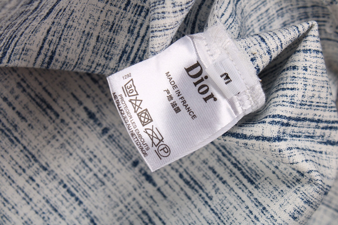 Dior Monogram Shirt (blue - White) Unisex Streetwear Limited Edition - <p dir='ltr'><span>This Dior shirt features a subtle monogram pattern in blue and white. The