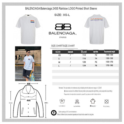 Camiseta blanca Balenciaga con estampado de montaña