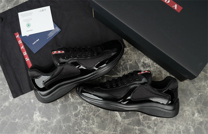 PRADA America's Cup Sneakers - Black Unisex Streetwear Limited Edition