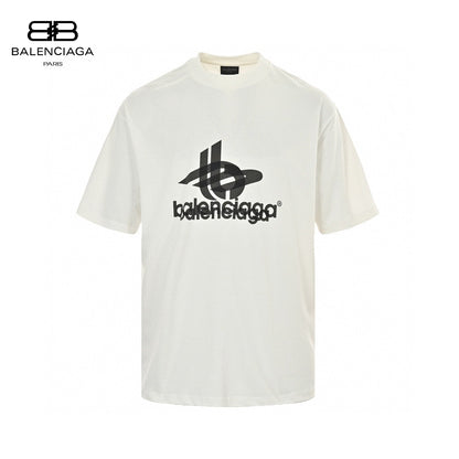 Balenciaga T-shirt - Overlapping Logo - Black Unisex Streetwear Limited Edition