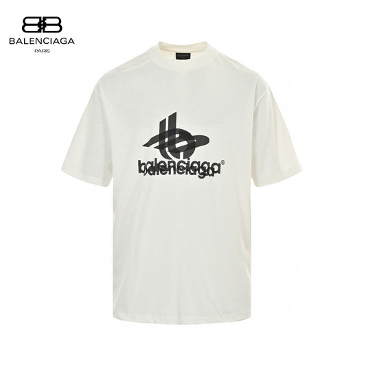 Balenciaga T-shirt - Overlapping Logo - Black Unisex Streetwear Limited Edition