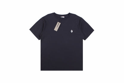 Dior T-shirt With Minimalist Logo - Blue Unisex Streetwear Limited Edition - <p dir='ltr'><span>Navy blue t-shirt featuring a small, minimalist Dior logo on the chest. Simple