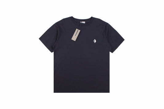 Dior T-shirt With Minimalist Logo - Blue Unisex Streetwear Limited Edition - <p dir='ltr'><span>Navy blue t-shirt featuring a small, minimalist Dior logo on the chest. Simple