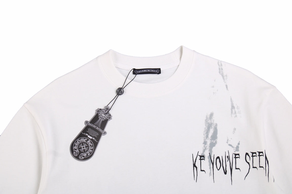 CHROME HEARTS 'LOOKING LIKE A GHOST' T-SHIRT WHITE