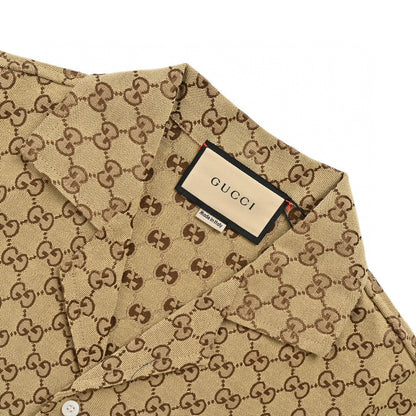 Camisa Gucci GG Monogram Beige de manga corta