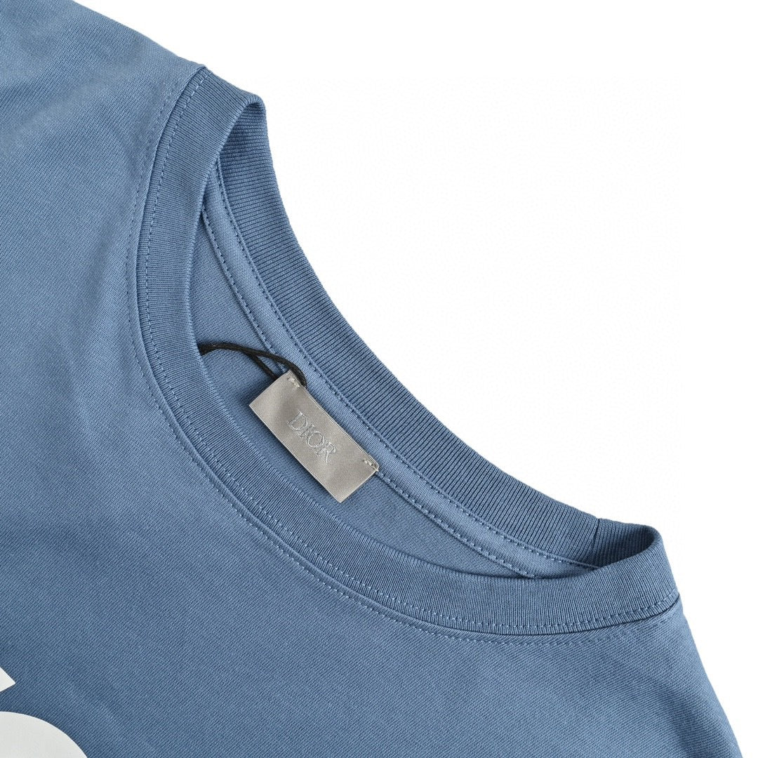 T-shirt Dior avec logo classique (bleu)