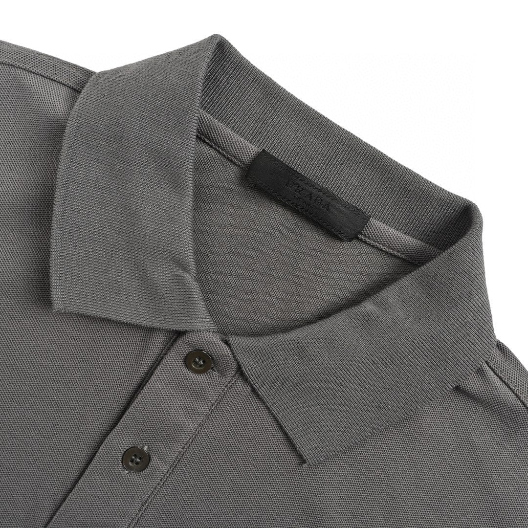 Prada Classic Grey Polo Shirt - back view - replica sneakers