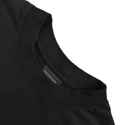 Balenciaga Plain T-shirt - Black Unisex Streetwear Limited Edition - This Balenciaga Plain Black T-Shirt features a sleek and minimalist design, ideal for a modern