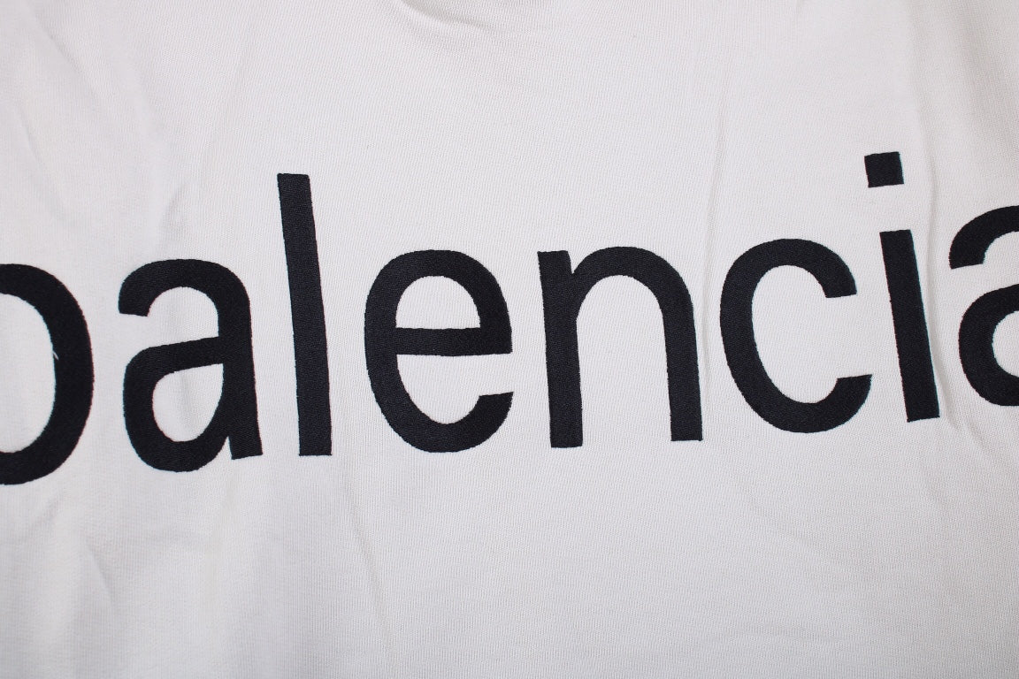 Balenciaga Off-white Oversized Hoodie Unisex Streetwear Limited Edition - This Balenciaga hoodie features an oversized fit and a bold graphic design. The off-white background