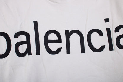 Balenciaga Off-white Oversized Hoodie Unisex Streetwear Limited Edition - This Balenciaga hoodie features an oversized fit and a bold graphic design. The off-white background