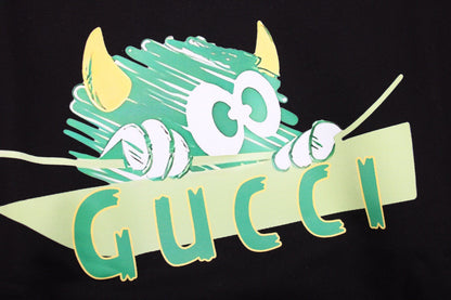 Gucci Monster Graphic Sweatshirt - Black Unisex Streetwear Limited Edition - This Gucci sweatshirt in black features a playful monster graphic with vibrant colors and the