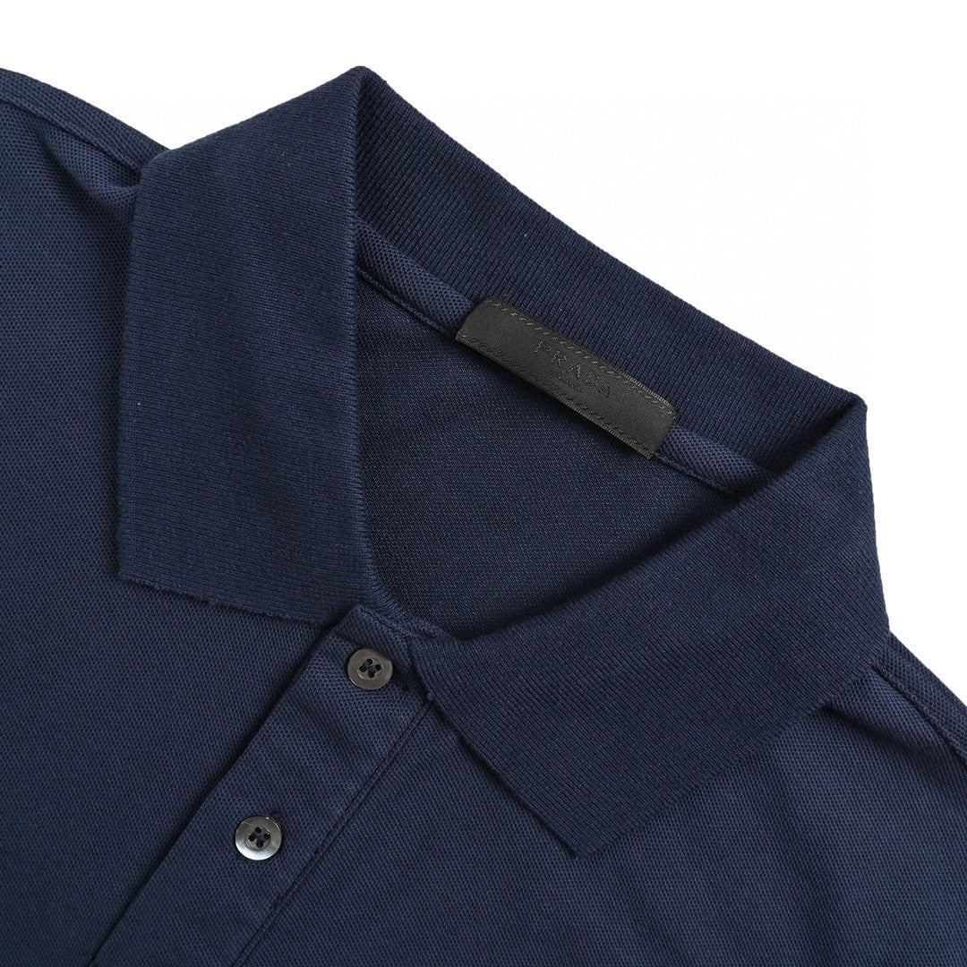 Prada Classic Navy Polo Shirt - back view - replica sneakers