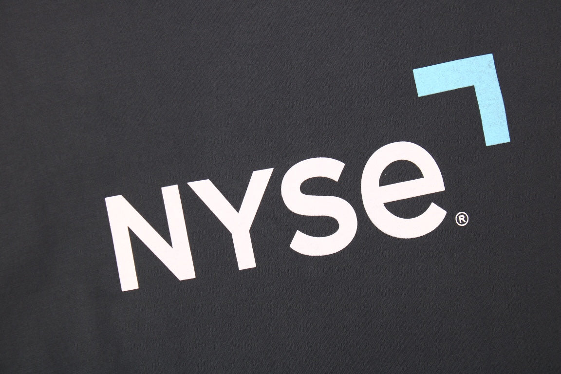 Balenciaga Nyse Logo T-shirt - White Unisex Streetwear Limited Edition - This dark gray Balenciaga t-shirt features the iconic NYSE logo, presenting a unique fusion of