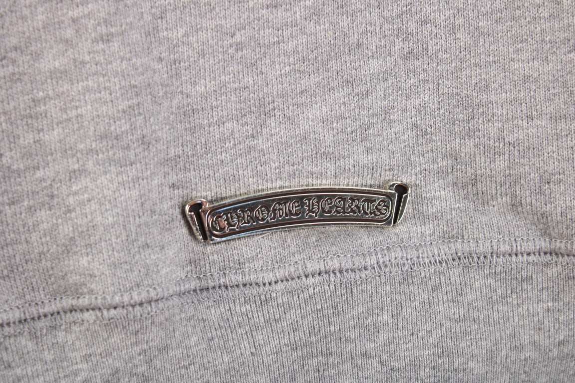 CHROME Hearts Cross Patch Sweatshirt - Grey Unisex Streetwear Limited Edition