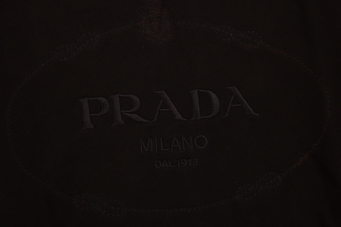 Prada Milano Hoodie - Black Unisex Streetwear Limited Edition - This Prada Milano hoodie comes in a sleek black color, featuring the iconic Prada logo