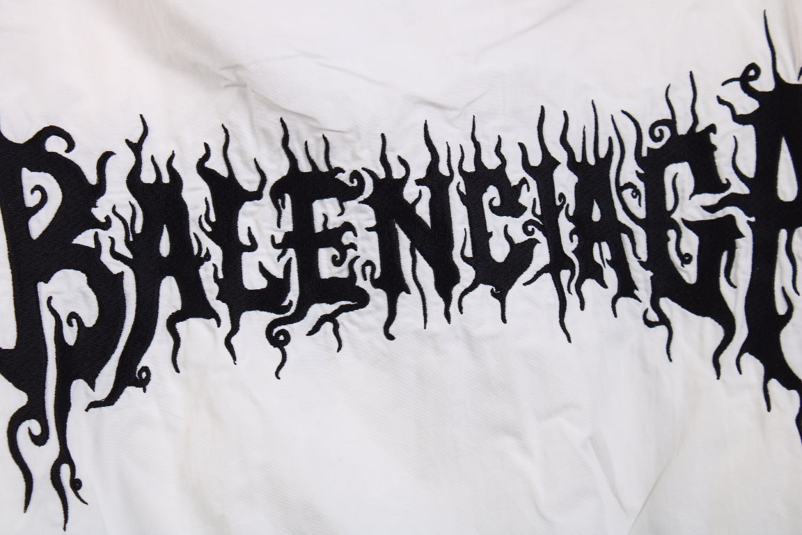 Balenciaga Zip-up Jacket - White Unisex Streetwear Limited Edition - This Balenciaga jacket features a minimalist white design with a zip-up front. It has a