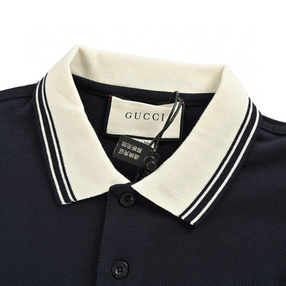 Gucci Polo Shirt - Navy Unisex Streetwear Limited Edition