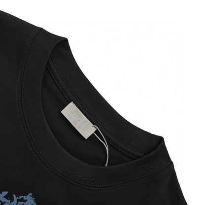 Dior Monogram Motif T-shirt (black) Unisex Streetwear Limited Edition - Add a touch of luxury to your casual wardrobe with the Dior Monogram Motif T-Shirt