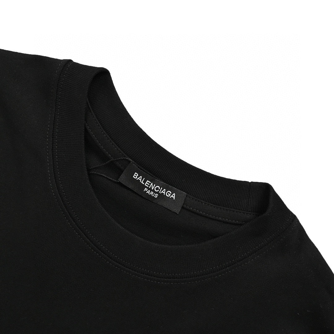 Balenciaga Save The Date T-shirt - Black Unisex Streetwear Limited Edition - This Balenciaga t-shirt features a unique white graphic that reads 'Save the Date Balenciaga Fall