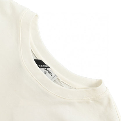 Chanel Logo T-shirt (white) Unisex Streetwear Limited Edition - This white Chanel T-shirt features a minimalist design with the Chanel logo in a delicate,