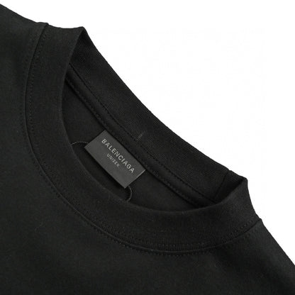 Balenciaga T-shirt - Black Unisex Streetwear Limited Edition - This Balenciaga t-shirt features a sleek black design. The front showcases a unique graphic with