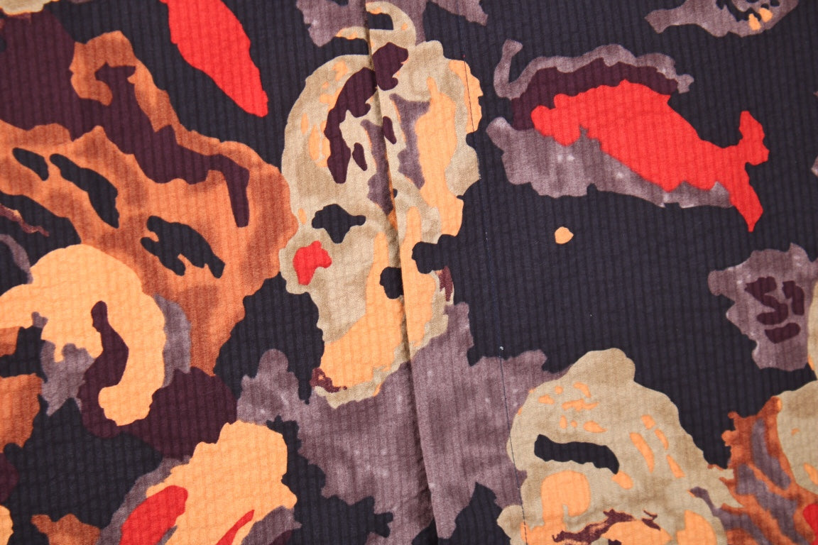 Dior Abstract Floral Print Shirt Unisex Streetwear Limited Edition - This striking Dior shirt features a bold abstract floral print, blending deep and vibrant tones