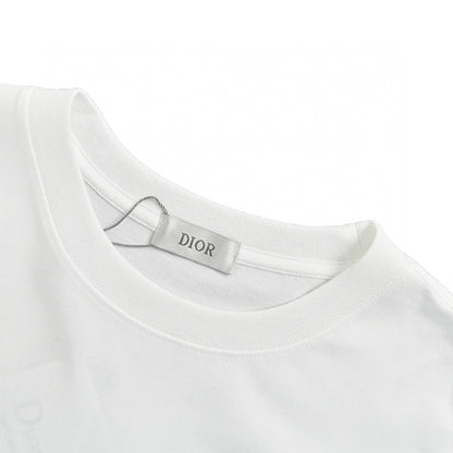 Dior Dripping Logo T-shirt (white) Unisex Streetwear Limited Edition - The Dior Dripping Logo T-Shirt in white is a striking addition to any contemporary wardrobe.