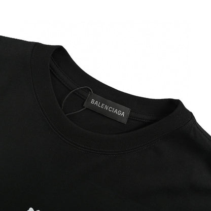 Balenciaga Multicolor Graphic Logo T-shirt - Black Unisex Streetwear Limited Edition - This Balenciaga t-shirt features a unique multicolor graphic logo on the front, combining vibrant colors