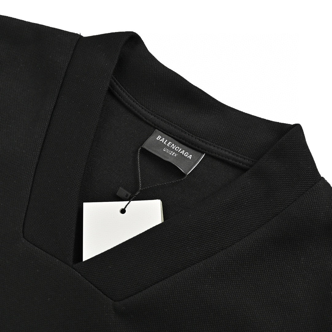 Balenciaga Long Sleeve Logo Shirt - - Black Unisex Streetwear Limited Edition - This Balenciaga shirt features a black design with bold white logo graphics on the chest