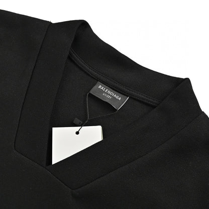 Balenciaga Long Sleeve Logo Shirt - - Black Unisex Streetwear Limited Edition - This Balenciaga shirt features a black design with bold white logo graphics on the chest