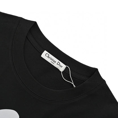 Dior Oversized Logo T-shirt - Black Unisex Streetwear Limited Edition - This Dior t-shirt features a bold oversized 'Dior' logo in white on the front. The