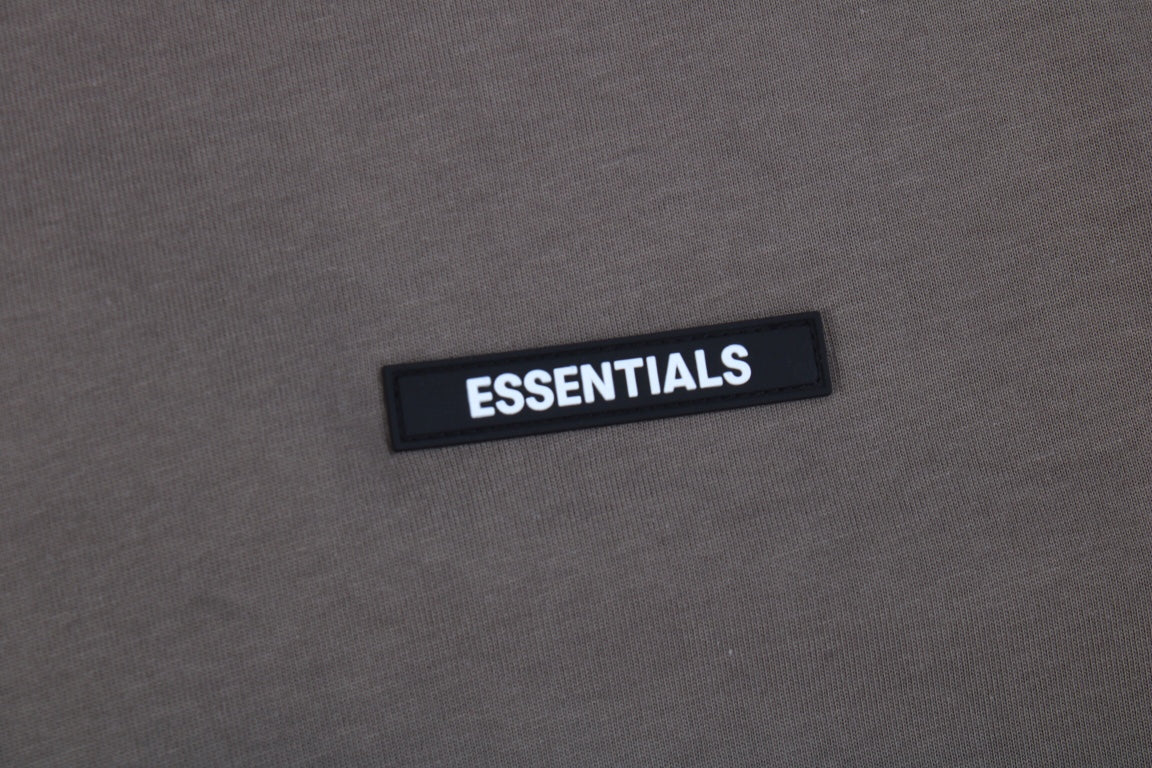 Fear Of God Essentials Logo T-shirt - Taupe - White Unisex Streetwear Limited Edition - This taupe-colored t-shirt from Fear of God Essentials features the same discreetly styled logo as