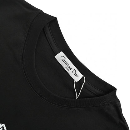 Dior Graphic T-shirt - Black Unisex Streetwear Limited Edition - The Dior Black Graphic T-Shirt is a premium fashion piece that combines luxury with a