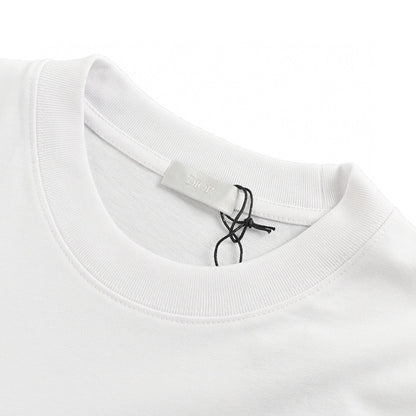Dior Graffiti Logo T-shirt In - White Unisex Streetwear Limited Edition - The Dior Graffiti Logo T-Shirt in white is a contemporary piece that fuses streetwear aesthetics