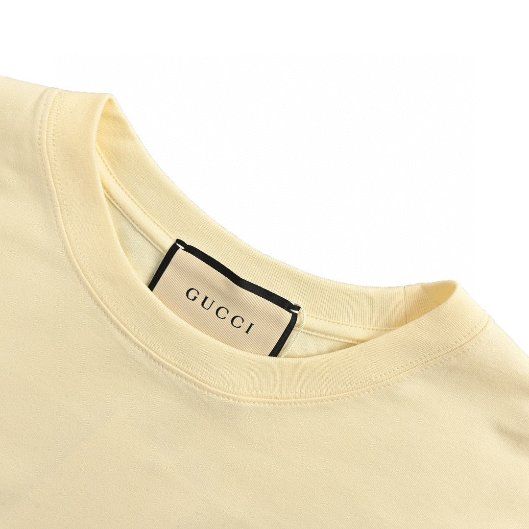 Gucci Retro Game T-shirt (cream) Unisex Streetwear Limited Edition - The Gucci Retro Game T-Shirt in cream is a nostalgic piece that pays homage to